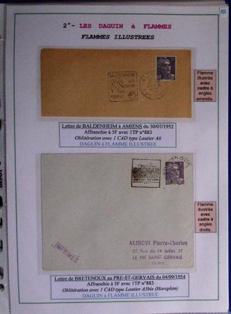 1925-60 Importante collection d'oblitération DAGUIN