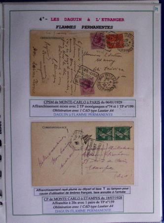 1925-60 Importante collection d'oblitération DAGUIN