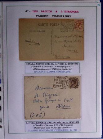 1925-60 Importante collection d'oblitération DAGUIN