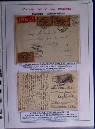 1925-60 Importante collection d'oblitération DAGUIN