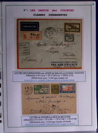 1925-60 Importante collection d'oblitération DAGUIN