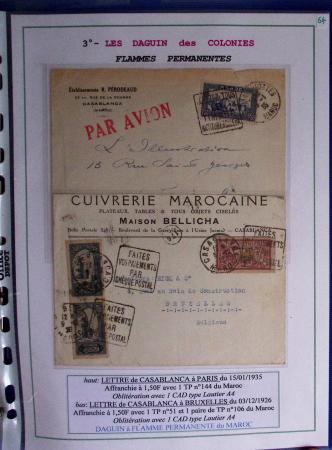 1925-60 Importante collection d'oblitération DAGUIN