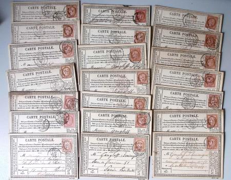 1875-90 Belle collection de cartes postales précurseurs