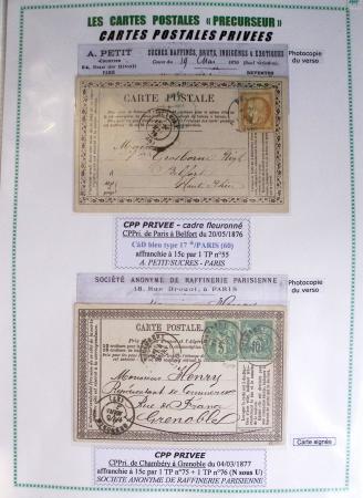 1875-90 Belle collection de cartes postales précurseurs