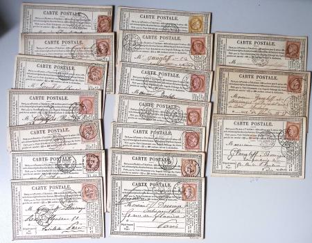 1875-90 Belle collection de cartes postales précurseurs