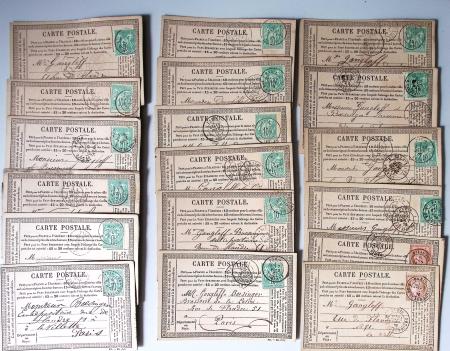 1875-90 Belle collection de cartes postales précurseurs