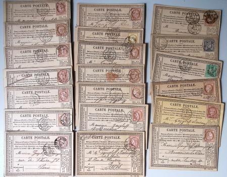 1875-90 Belle collection de cartes postales précurseurs