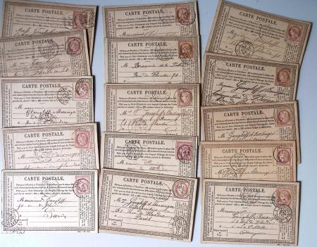 1875-90 Belle collection de cartes postales précurseurs