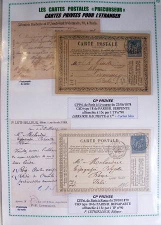 1875-90 Belle collection de cartes postales précurseurs