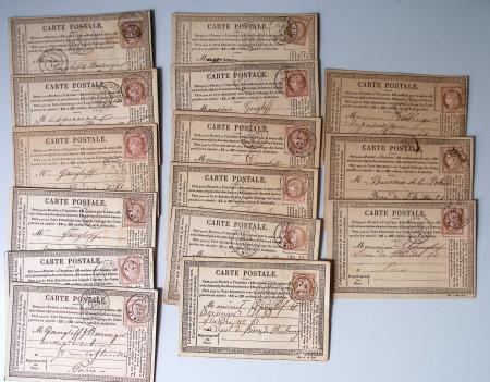 1875-90 Belle collection de cartes postales précurseurs
