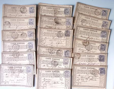 1875-90 Belle collection de cartes postales précurseurs