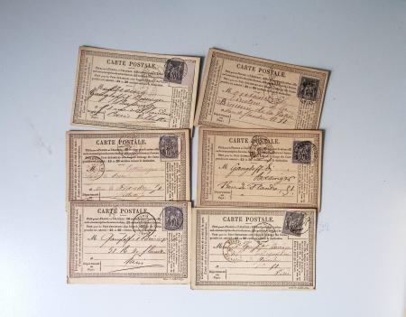 1875-90 Belle collection de cartes postales précurseurs