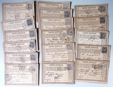 1875-90 Belle collection de cartes postales précurseurs