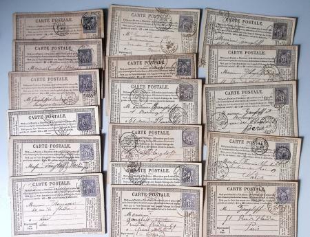 1875-90 Belle collection de cartes postales précurseurs