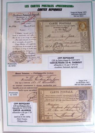 1875-90 Belle collection de cartes postales précurseurs