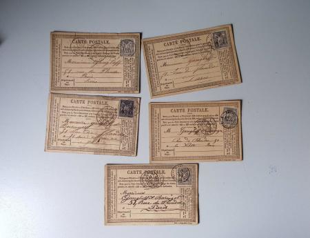 1875-90 Belle collection de cartes postales précurseurs