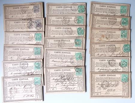 1875-90 Belle collection de cartes postales précurseurs