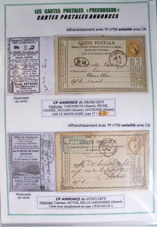 1875-90 Belle collection de cartes postales précurseurs