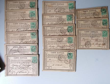 1875-90 Belle collection de cartes postales précurseurs