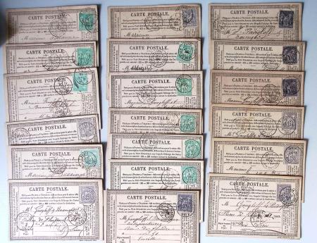 1875-90 Belle collection de cartes postales précurseurs