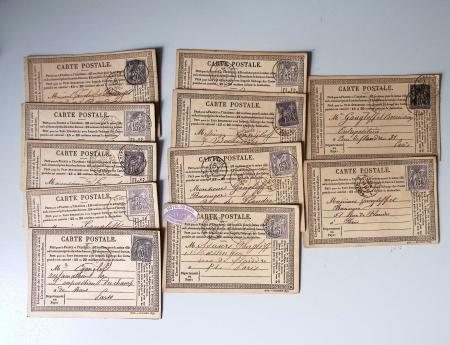 1875-90 Belle collection de cartes postales précurseurs