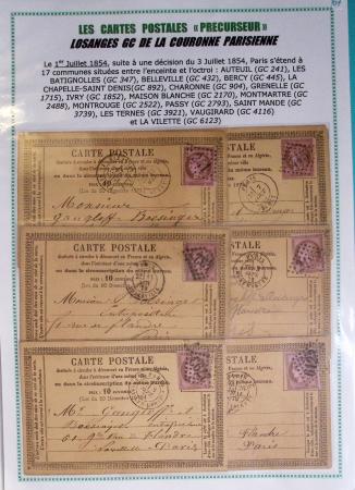1875-90 Belle collection de cartes postales précurseurs