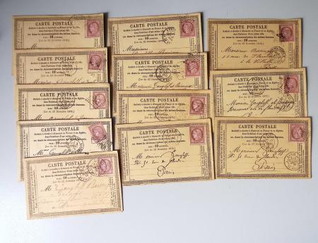 1875-90 Belle collection de cartes postales précurseurs