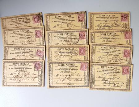 1875-90 Belle collection de cartes postales précurseurs