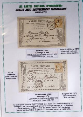 1875-90 Belle collection de cartes postales précurseurs