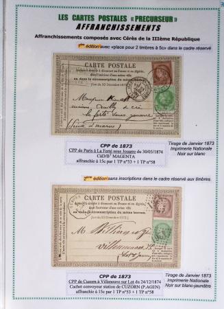 1875-90 Belle collection de cartes postales précurseurs