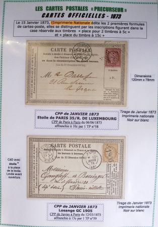 1875-90 Belle collection de cartes postales précurseurs