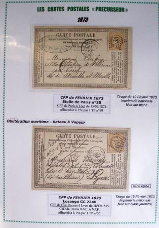 1875-90 Belle collection de cartes postales précurseurs