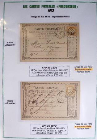 1875-90 Belle collection de cartes postales précurseurs