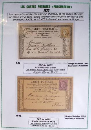 1875-90 Belle collection de cartes postales précurseurs