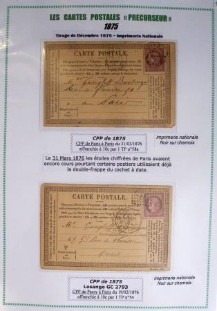 1875-90 Belle collection de cartes postales précurseurs