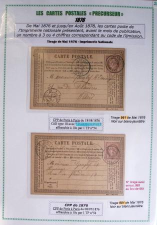 1875-90 Belle collection de cartes postales précurseurs