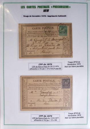 1875-90 Belle collection de cartes postales précurseurs
