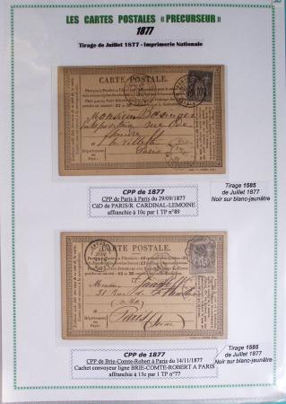 1875-90 Belle collection de cartes postales précurseurs