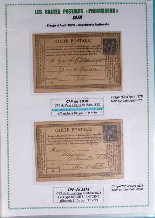 1875-90 Belle collection de cartes postales précurseurs