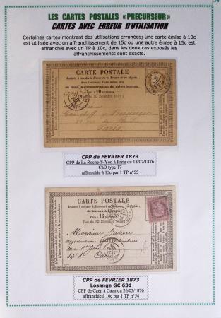 1875-90 Belle collection de cartes postales précurseurs