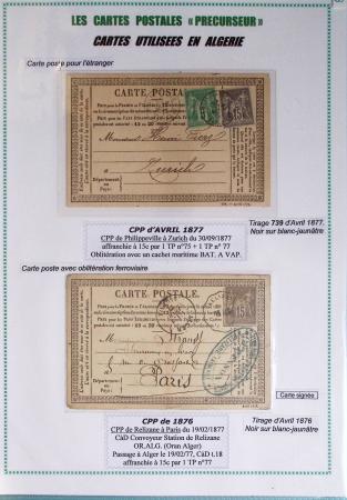 1875-90 Belle collection de cartes postales précurseurs