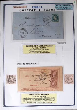 1863-76 Importante collection d'Étoiles chiffrées sur