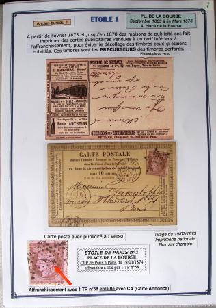 1863-76 Importante collection d'Étoiles chiffrées sur