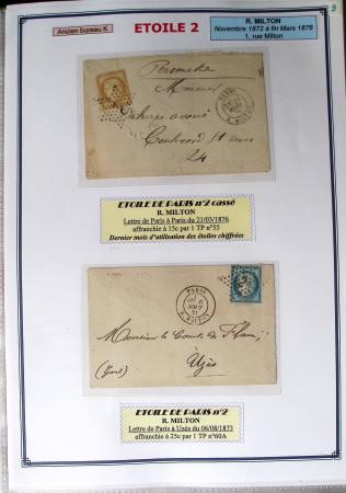 1863-76 Importante collection d'Étoiles chiffrées sur
