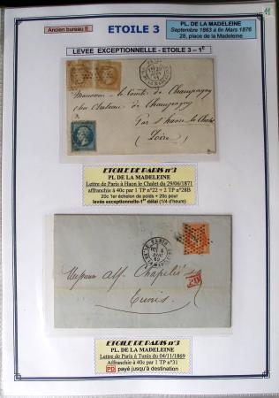 1863-76 Importante collection d'Étoiles chiffrées sur