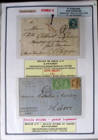 1863-76 Importante collection d'Étoiles chiffrées sur