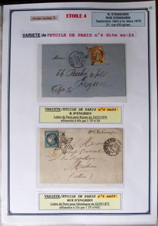 1863-76 Importante collection d'Étoiles chiffrées sur