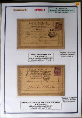 1863-76 Importante collection d'Étoiles chiffrées sur