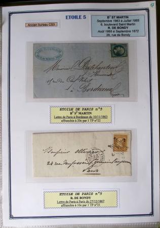 1863-76 Importante collection d'Étoiles chiffrées sur