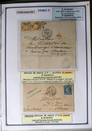 1863-76 Importante collection d'Étoiles chiffrées sur